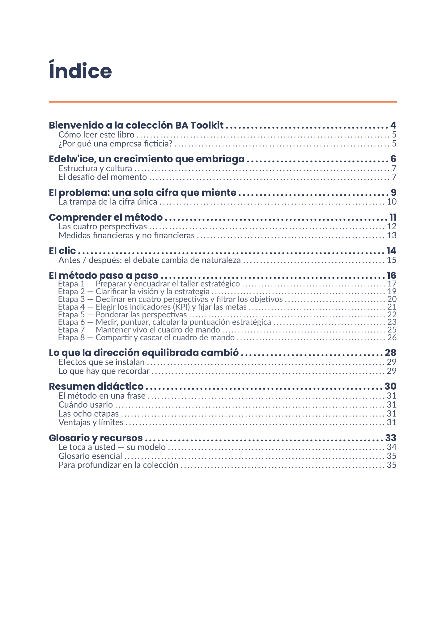 Índice completo del eBook 03 - Tableau de bord prospectif