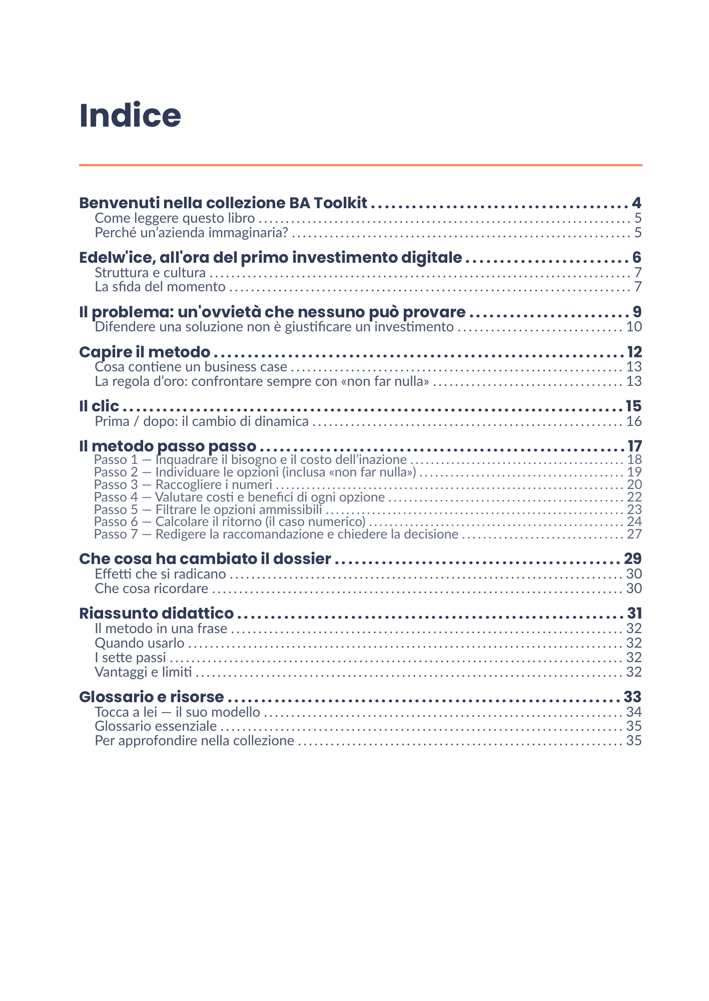 Indice completo dell'eBook 07 - Dossiers d'affaires