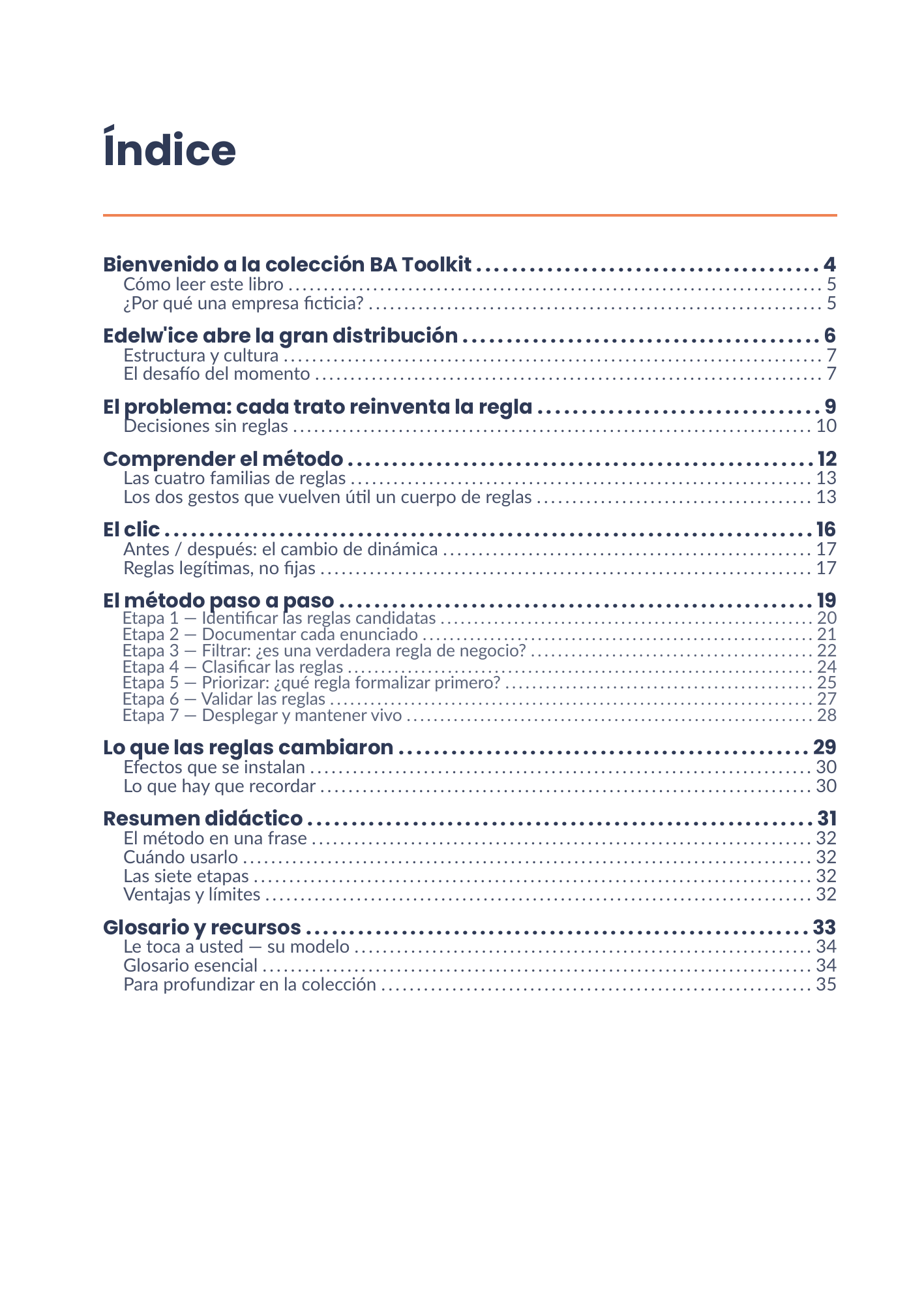 Índice completo del eBook 09 - Analyse des règles métier