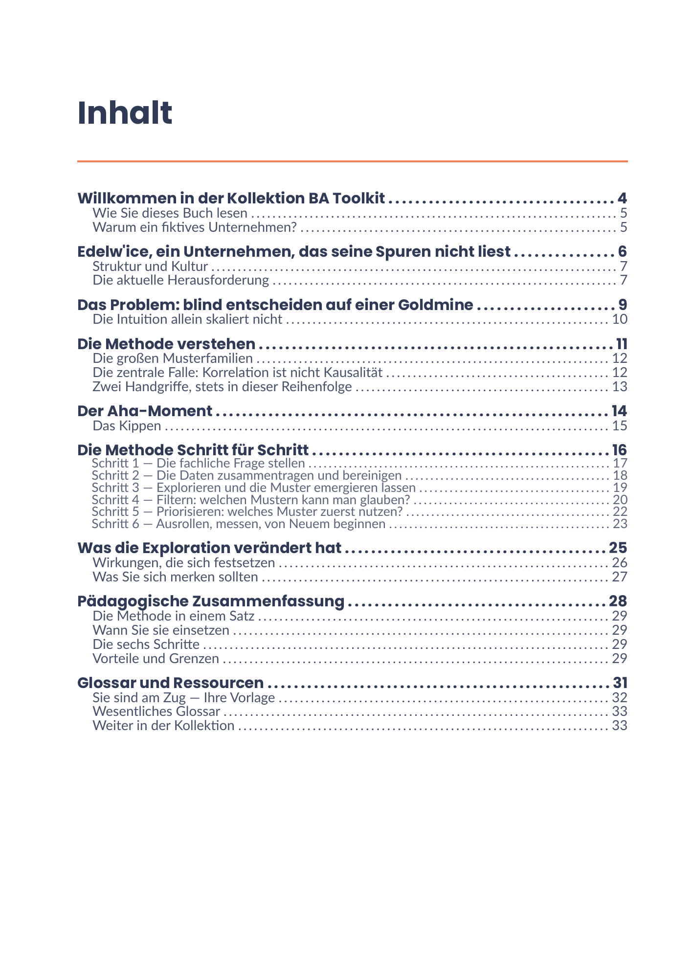 Vollständiges Inhaltsverzeichnis des E-Books 14 - Exploration de données