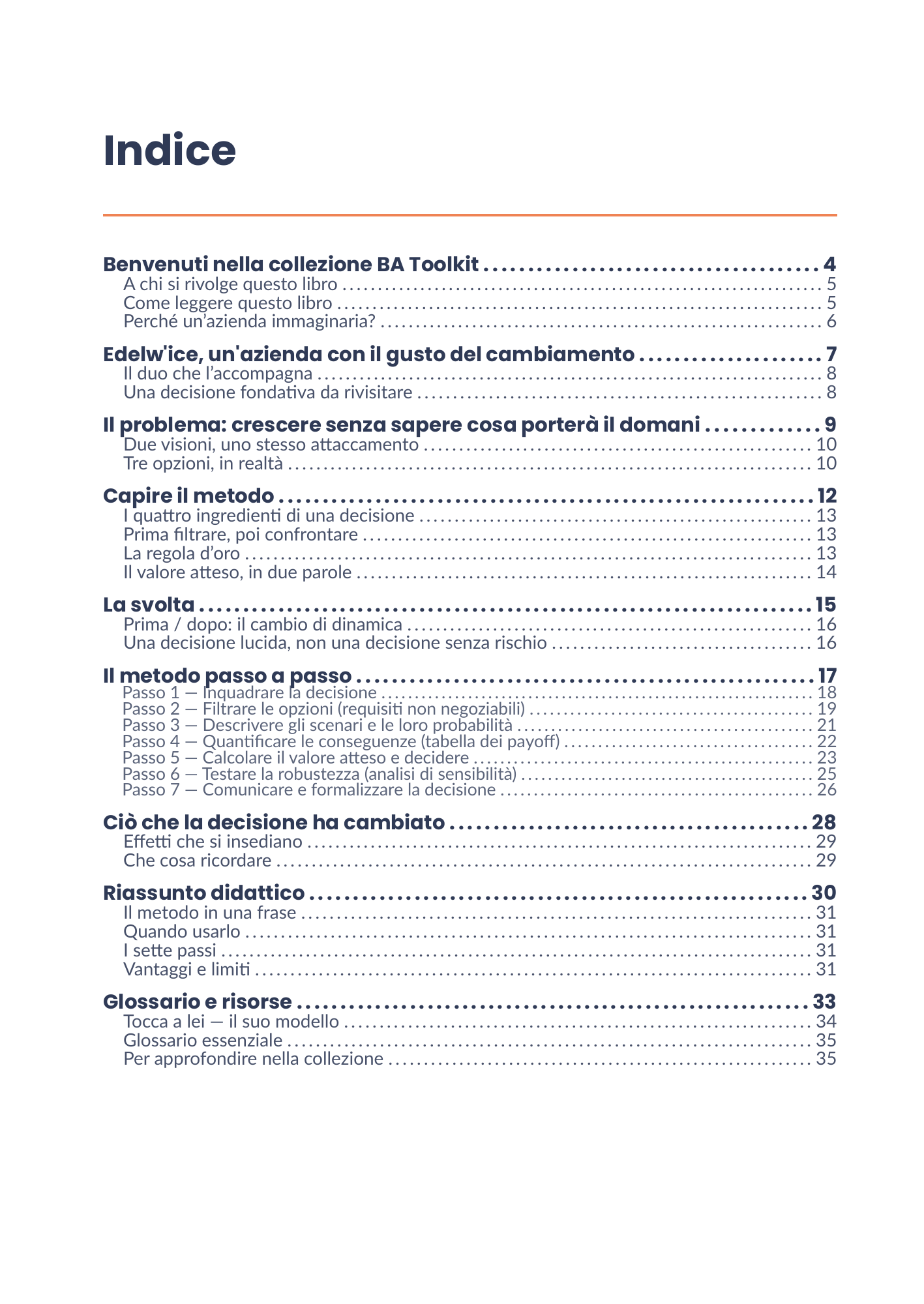 Indice completo dell'eBook 16 - Analyse décisionnelle