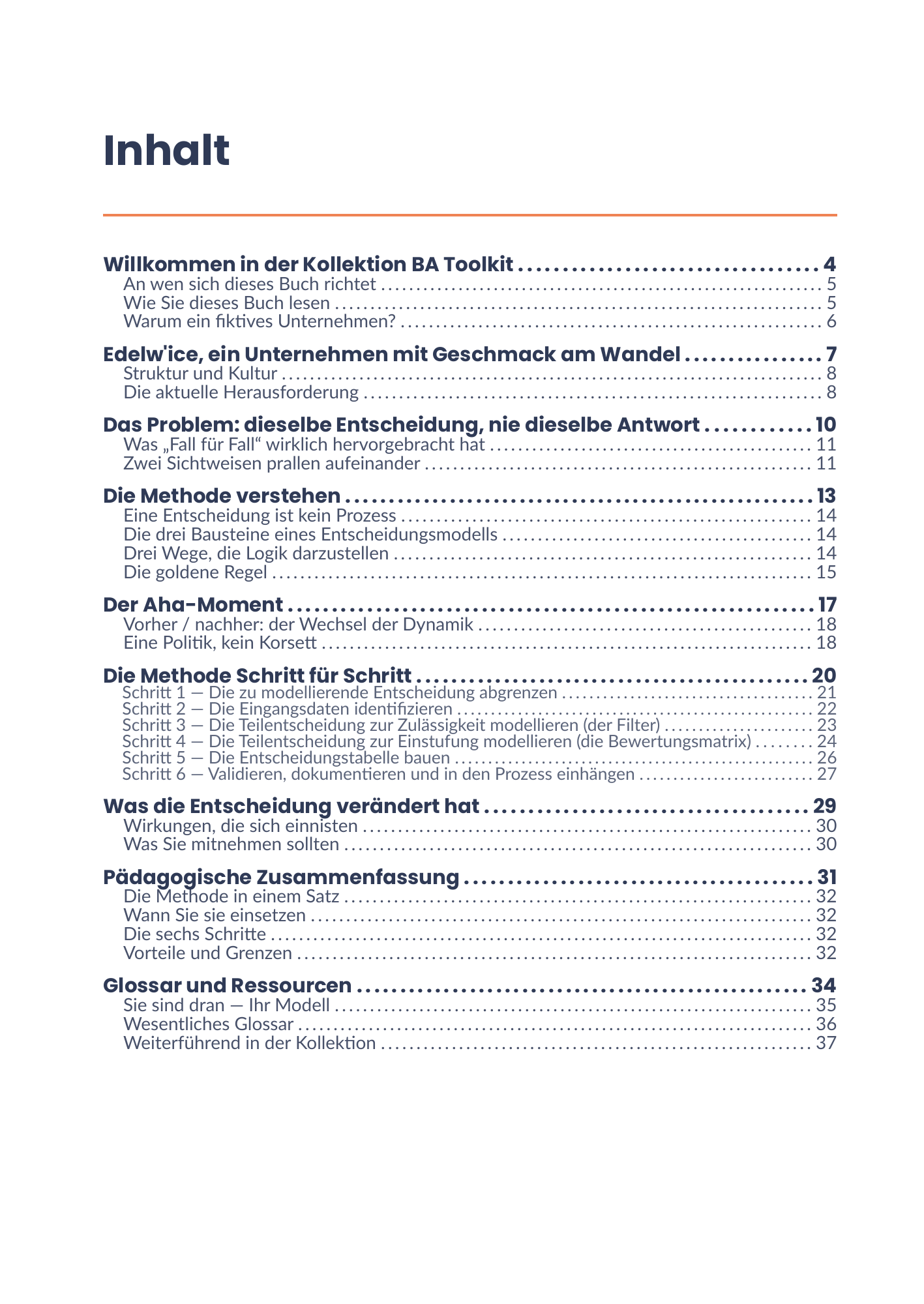 Vollständiges Inhaltsverzeichnis des E-Books 17 - Modélisation des décisions