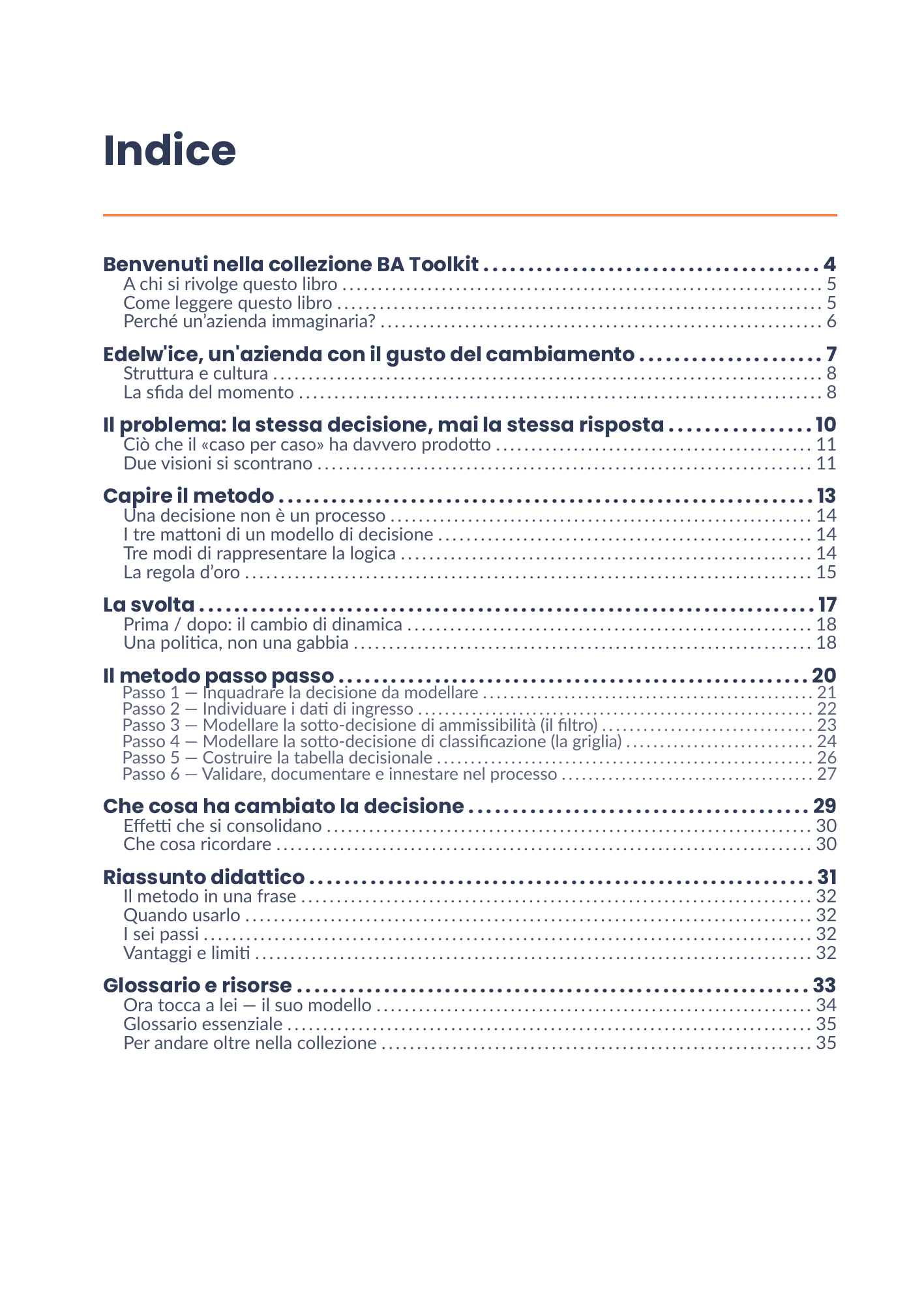 Indice completo dell'eBook 17 - Modélisation des décisions