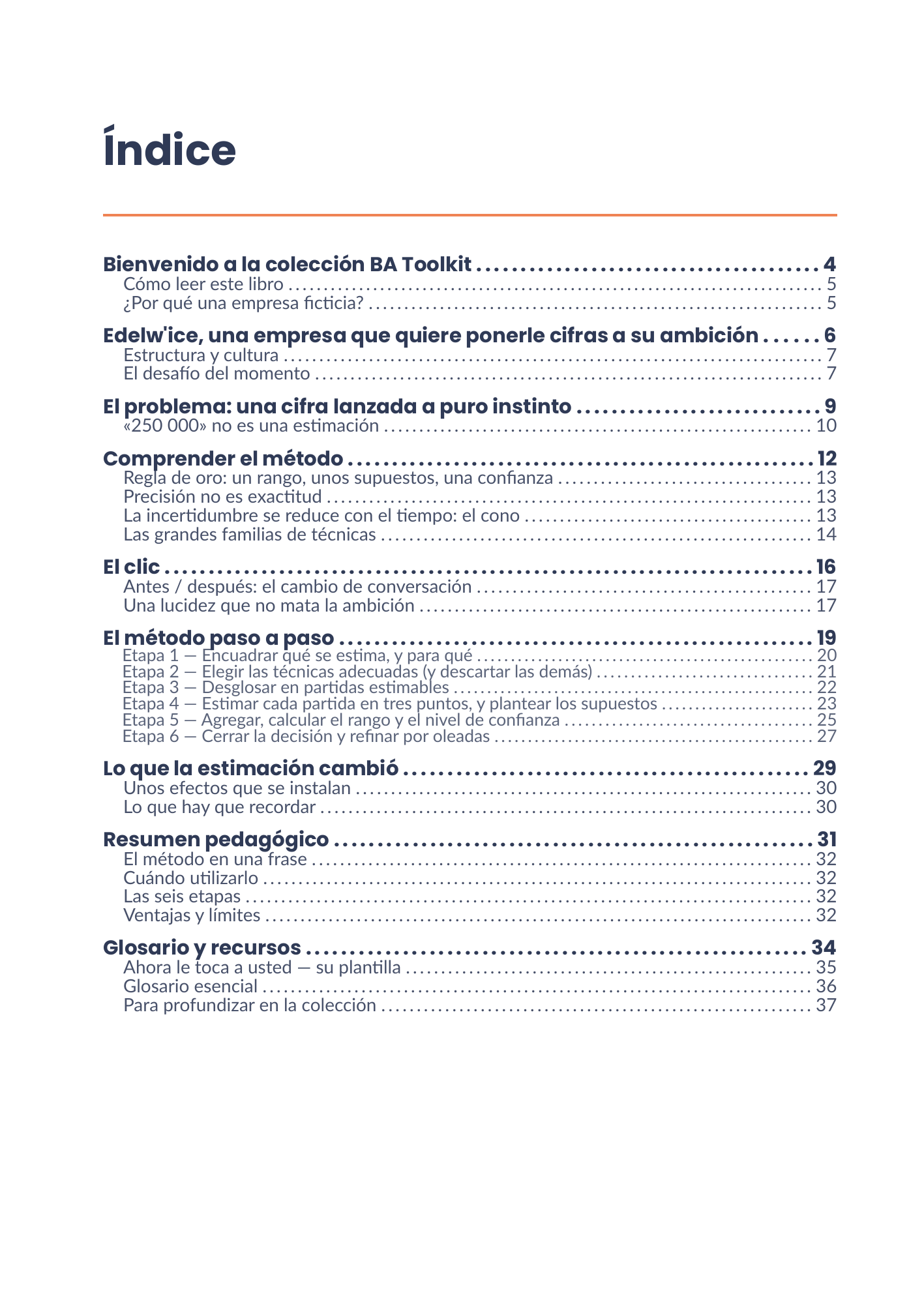 Índice completo del eBook 19 - Estimation