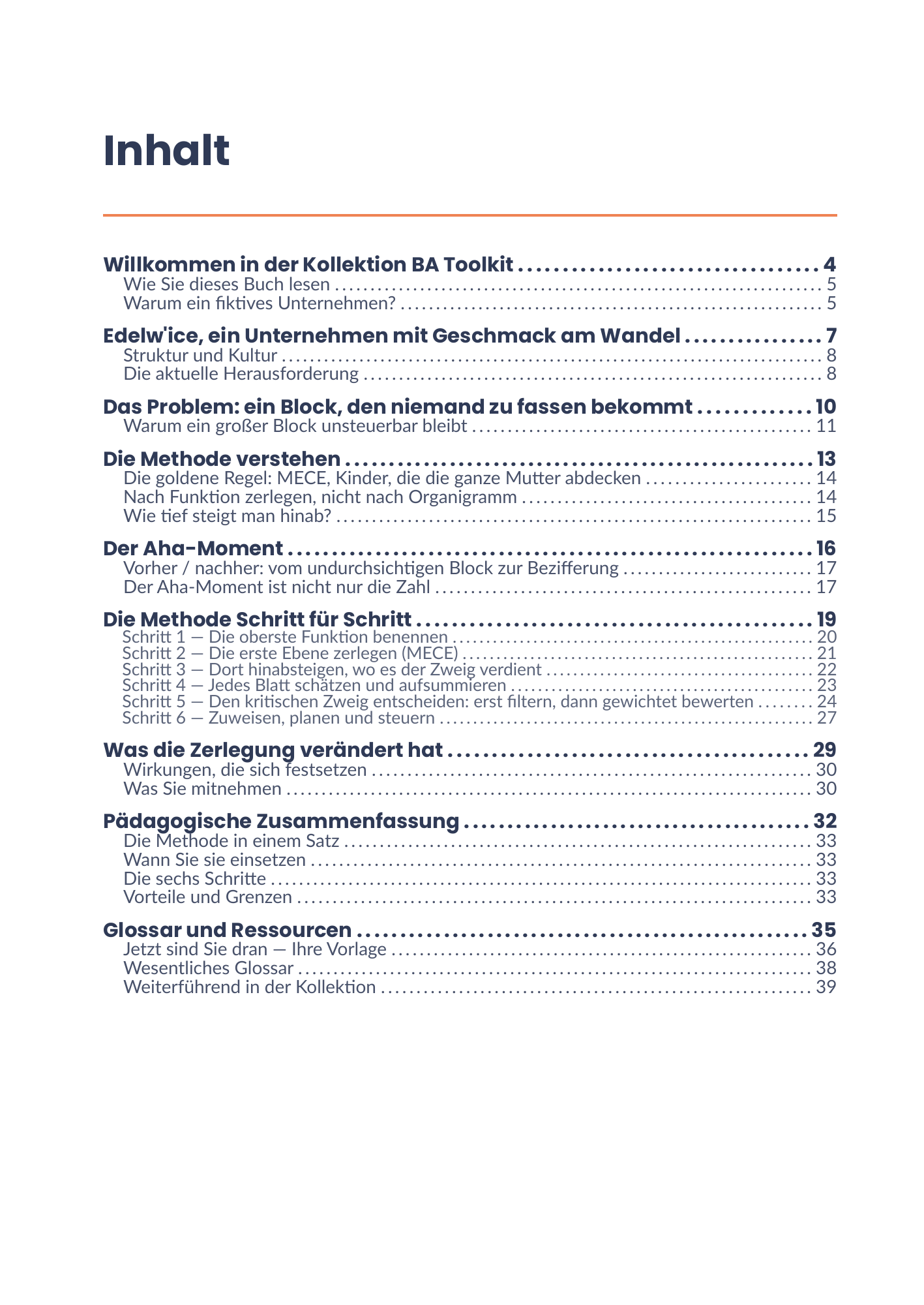 Vollständiges Inhaltsverzeichnis des E-Books 22 - Décomposition fonctionnelle