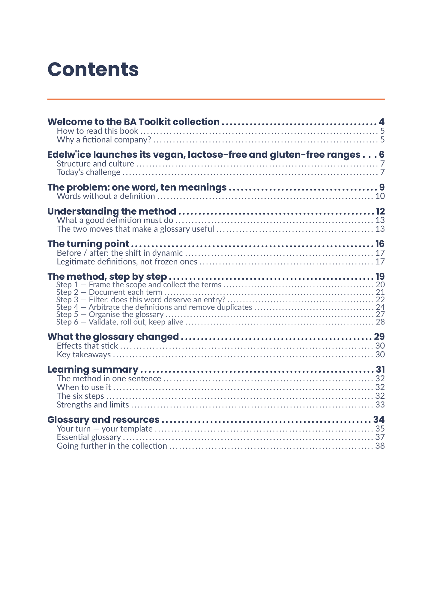 Full table of contents of the eBook 23 - Glossary