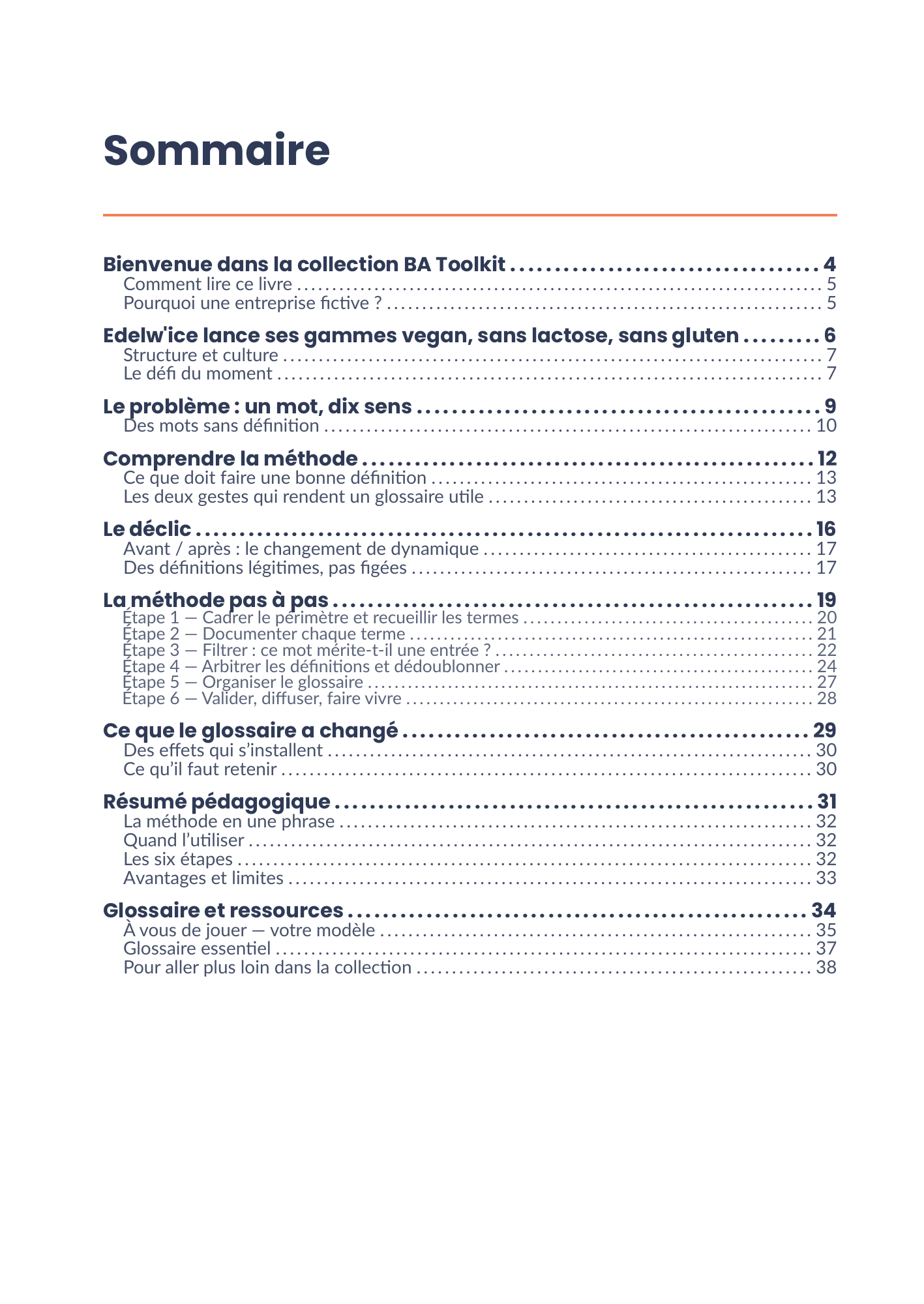 Sommaire complet de l'eBook 23 - Glossaire