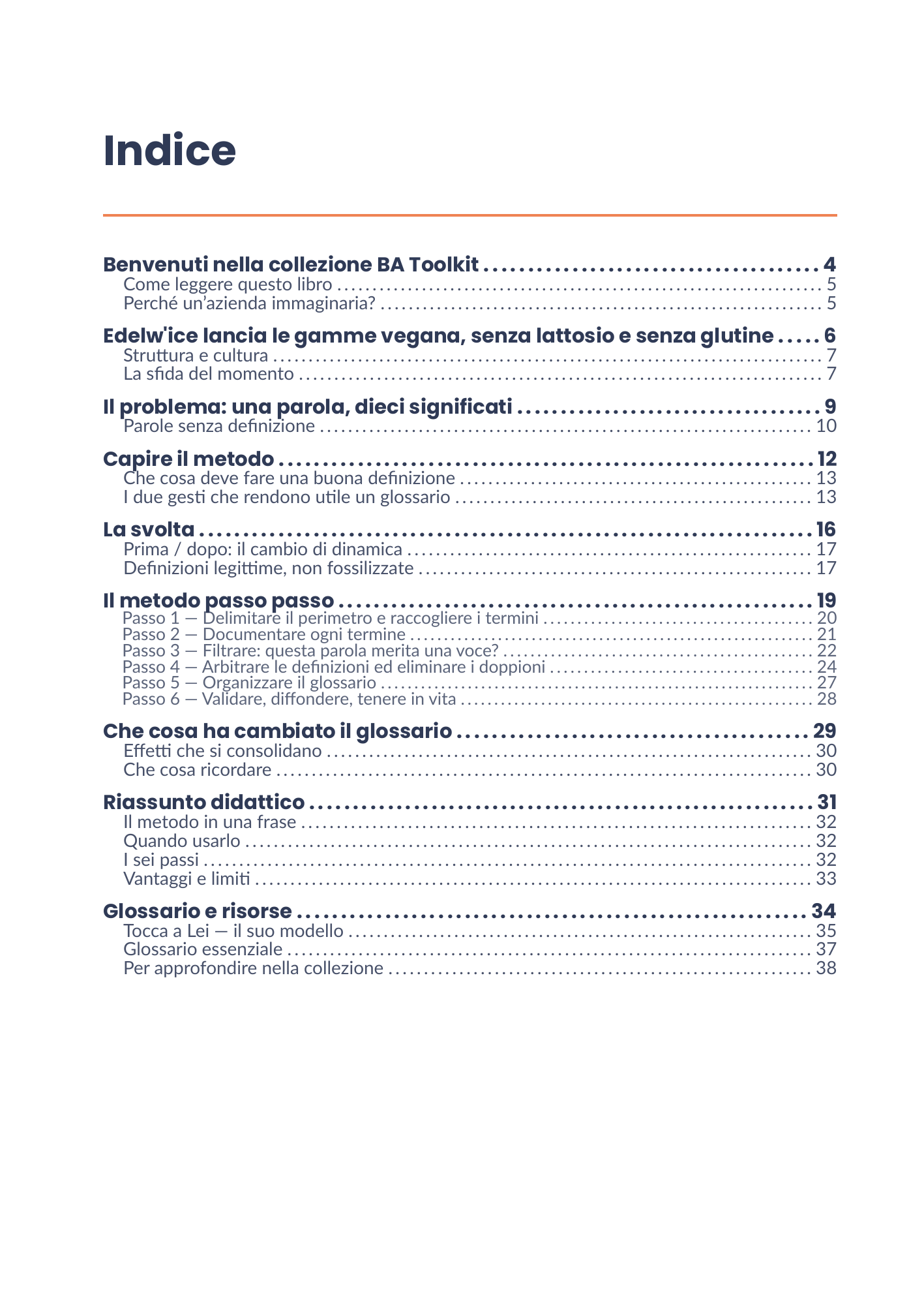 Indice completo dell'eBook 23 - Glossaire