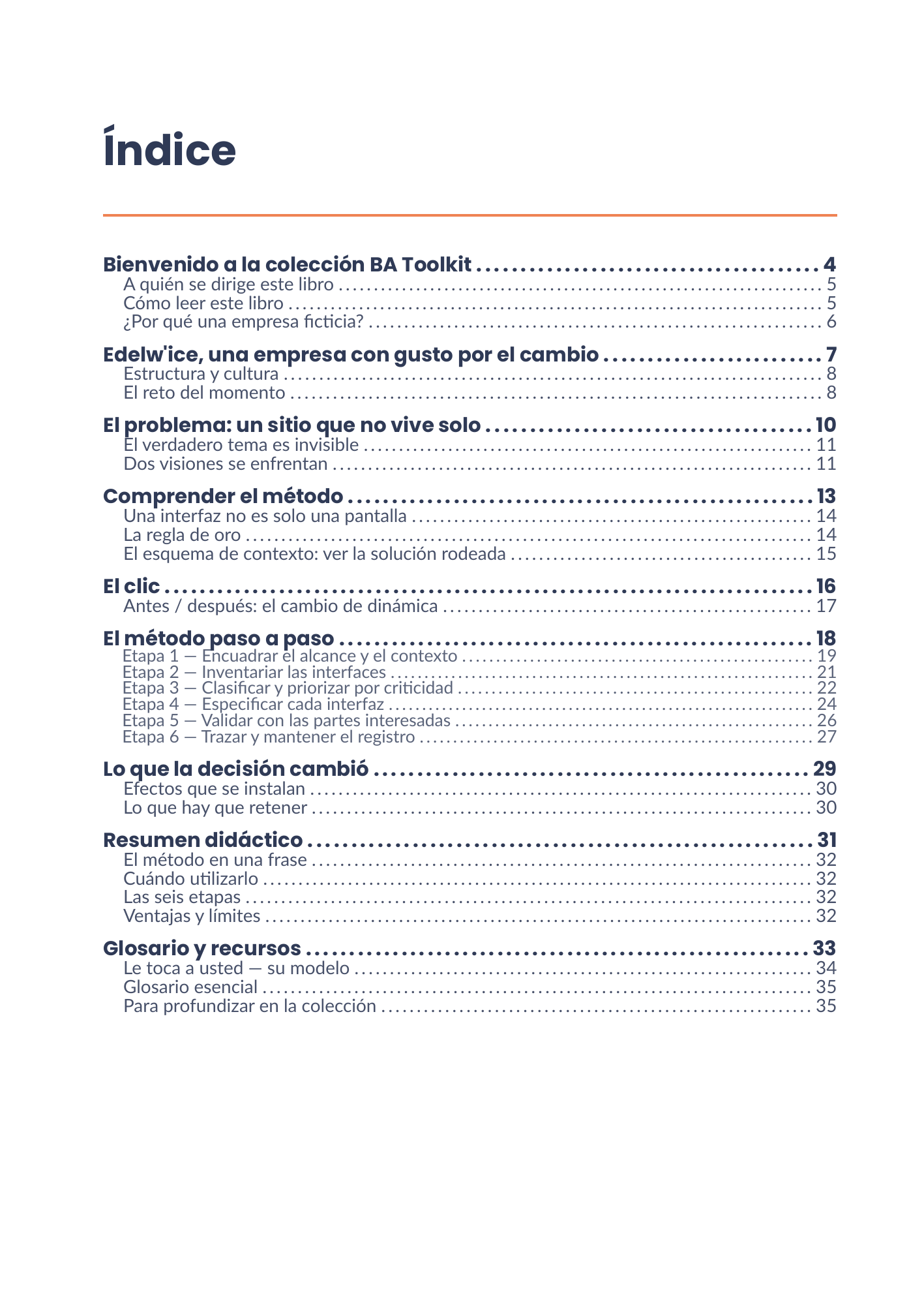 Índice completo del eBook 24 - Analyse d'interface