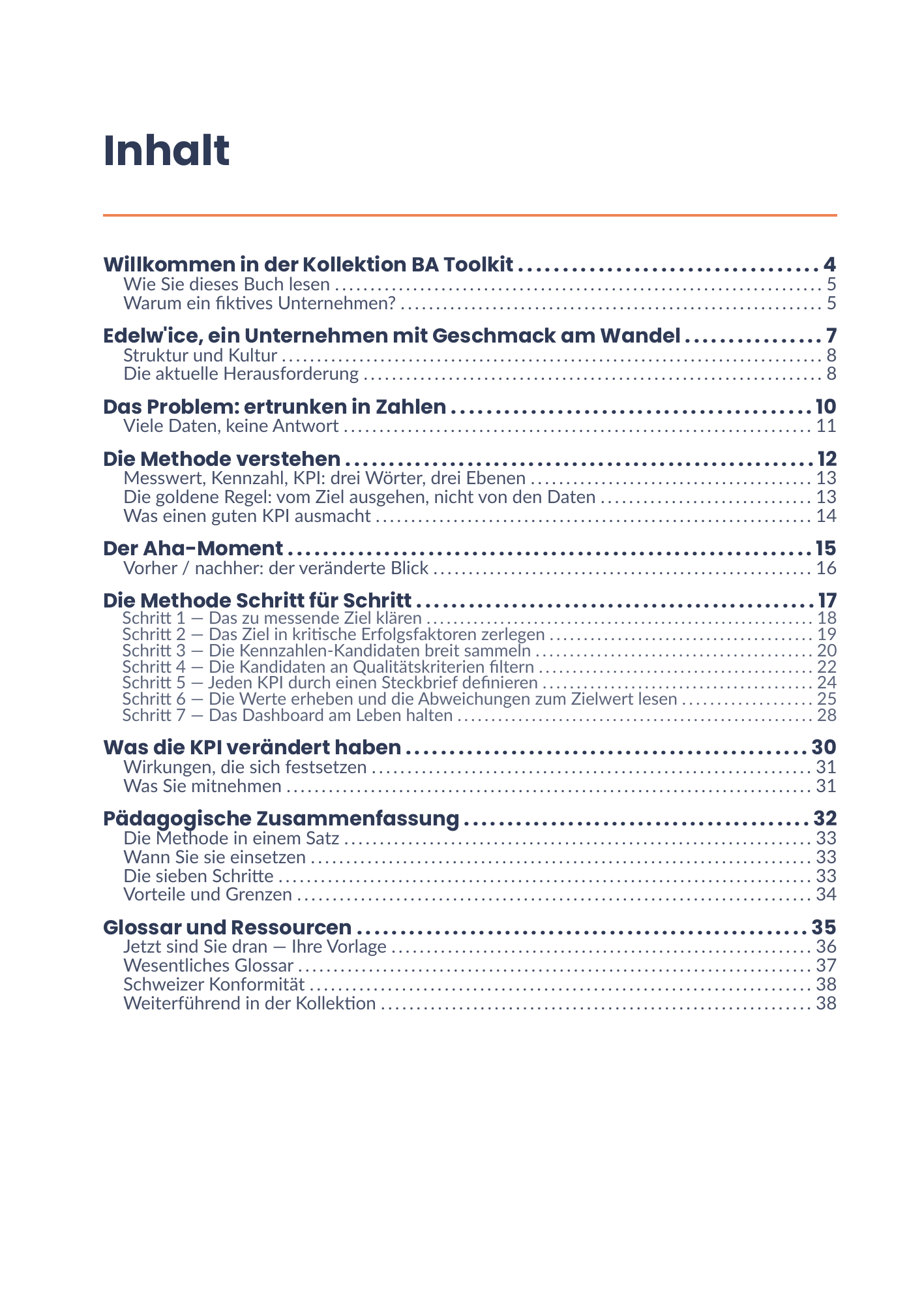 Vollständiges Inhaltsverzeichnis des E-Books 28 - Mesures et indicateurs clés de performance (ICP)